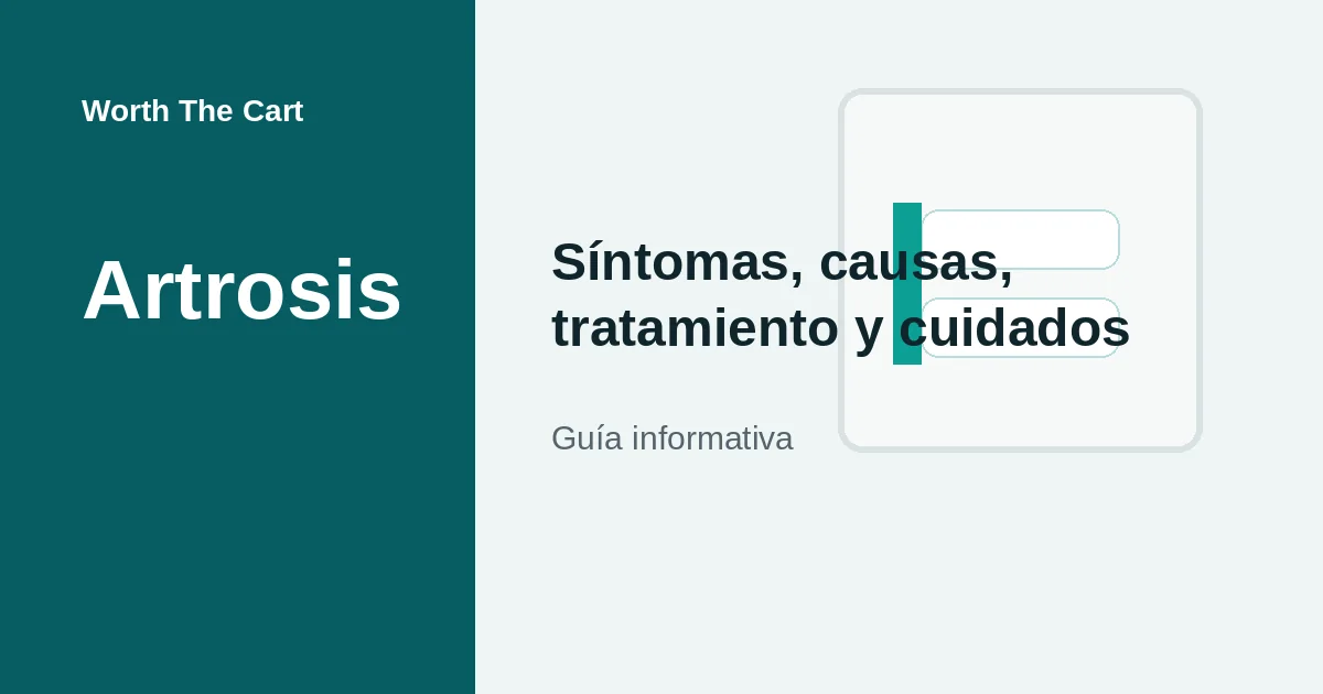 Artrosis: síntomas, causas, tratamiento y cuidados.