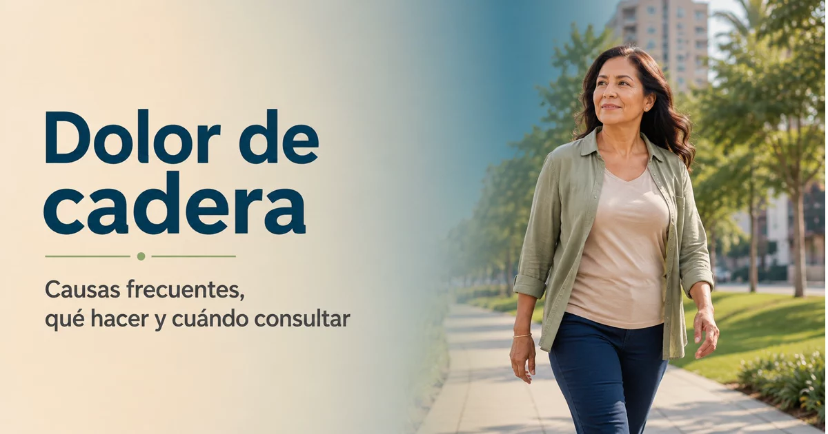 Dolor de cadera: causas frecuentes, qué hacer y cuándo consultar.