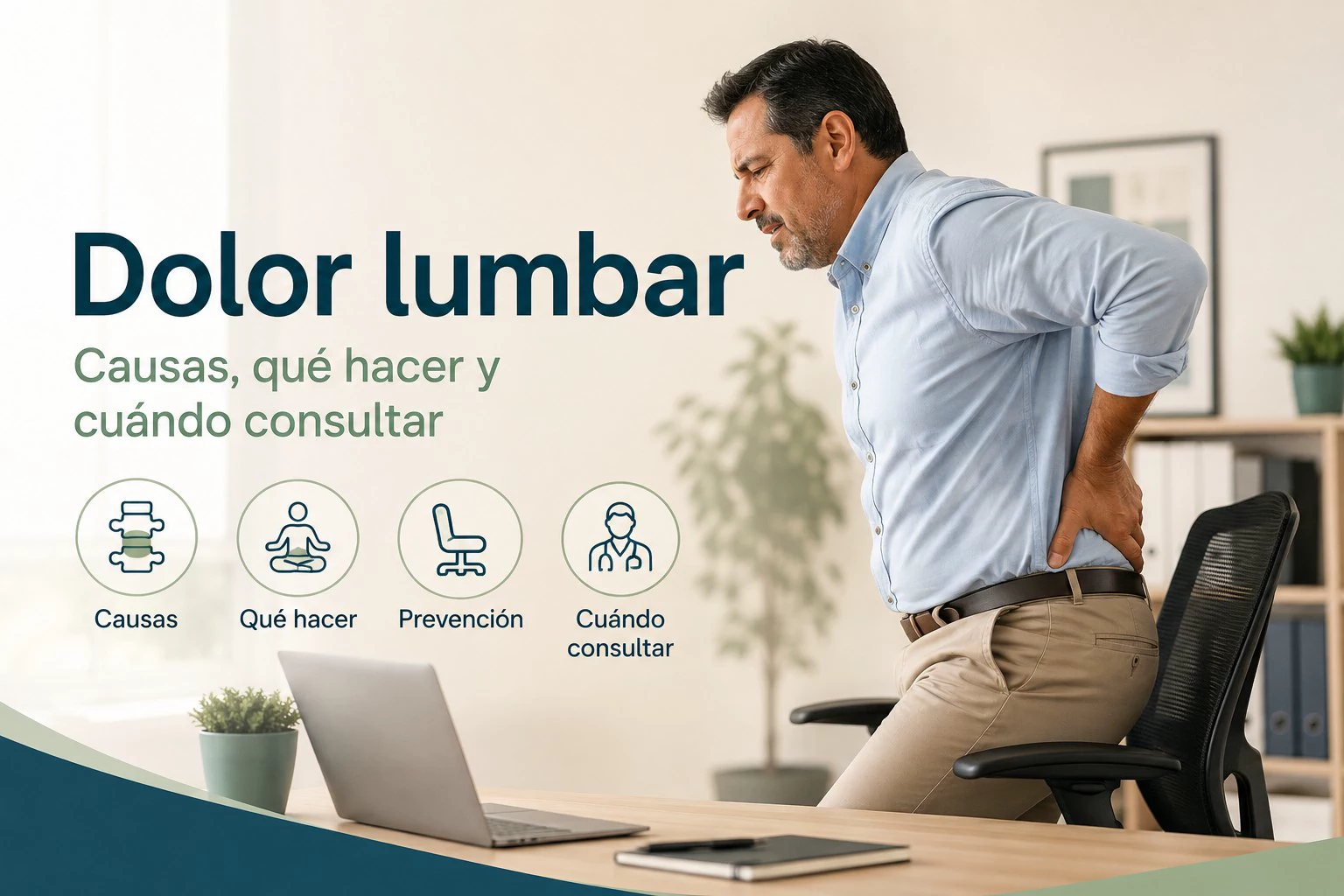 Dolor lumbar: causas, qué hacer y cuándo consultar.