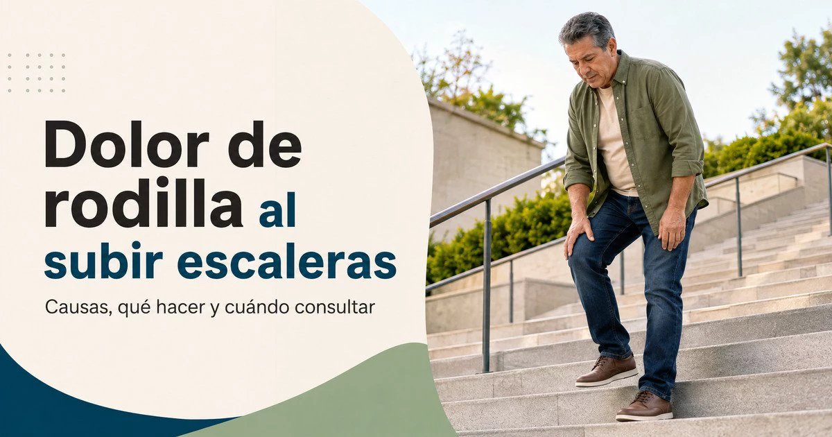 Dolor de rodilla al subir escaleras: causas y qué hacer.