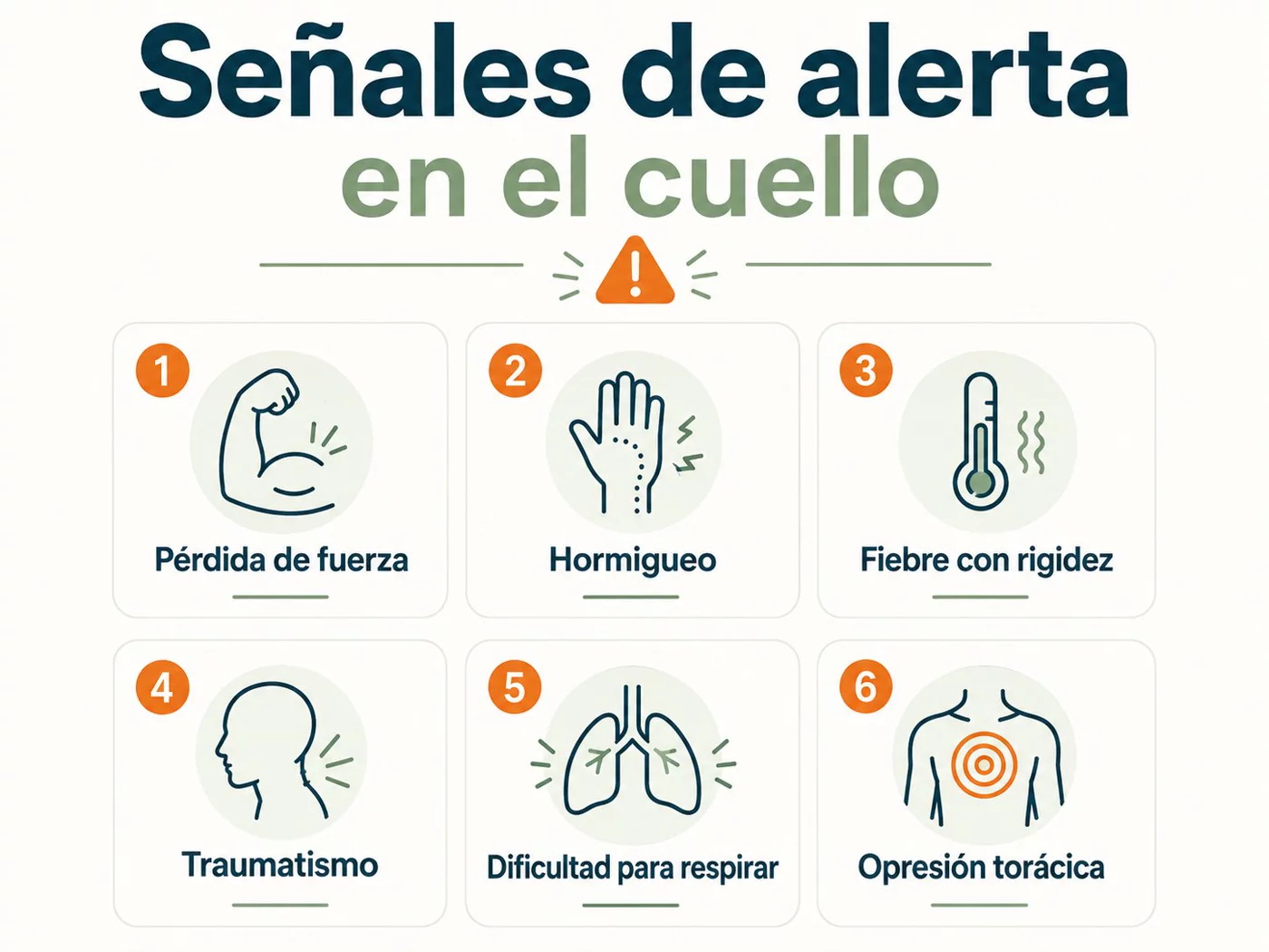Señales de alerta en el dolor de cuello que requieren valoración profesional.